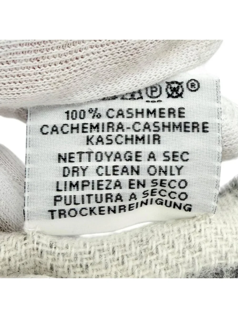 Hermes Band de Repo Cashmere Gray Flannel Yvoir Bicolor Fringe Long Scarf - Picture 9 of 9